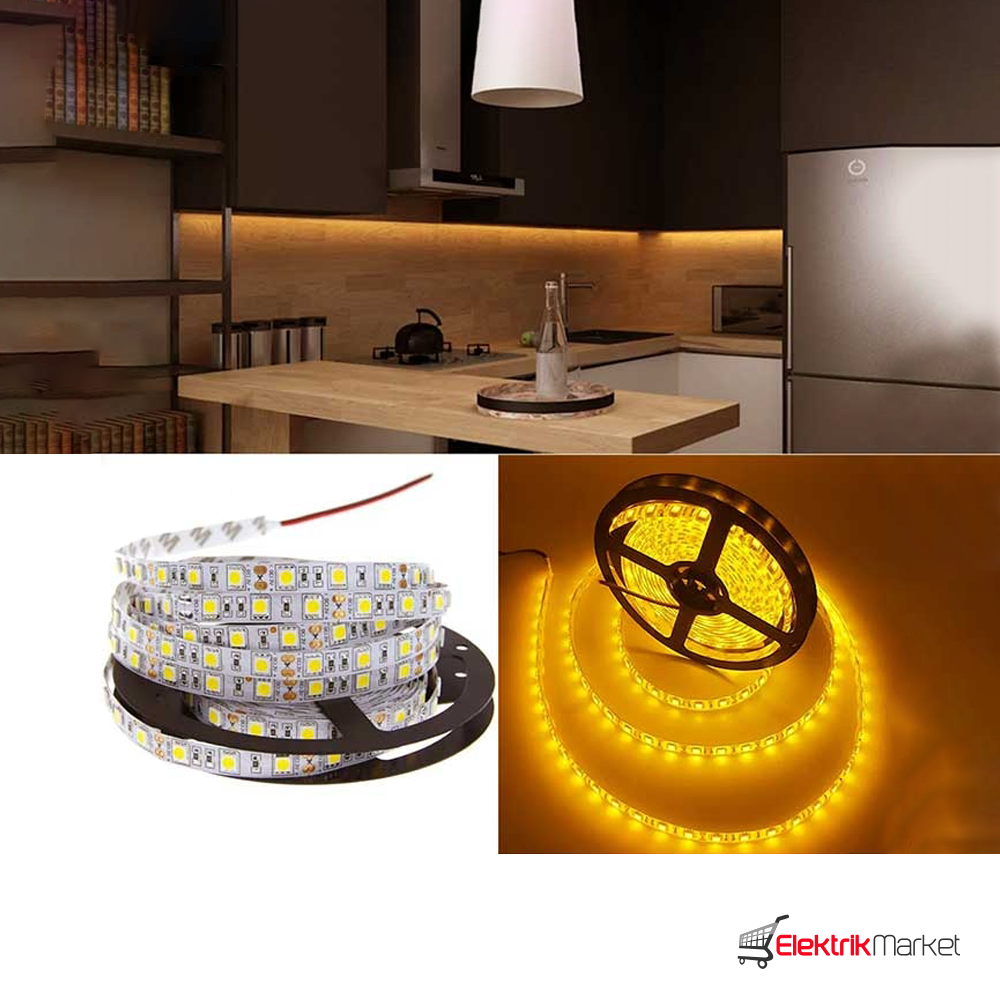 Cata 10 Çipli Şerit Led İç Mekan 12v AMBER